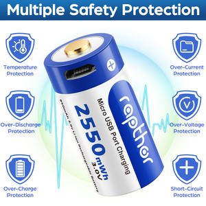 아를로 카메라용 랩토르 850mAh USB 배터리, 아를로 VMS3330 VMS3130 VMS3430 VMK3200 보안 카메라 호환 (4개입) - Product Image 5