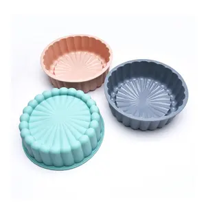 Personalização profissional Food Grade Silicone Round Cake Mold Silicone Kitchenware Adequado Para Fazer Bolos Mousse