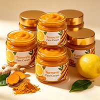 Crème pour le visage au curcuma, crème hydratante éclaircissante à la vitamine C pour les taches brunes, les marques d'acné, anti-âge