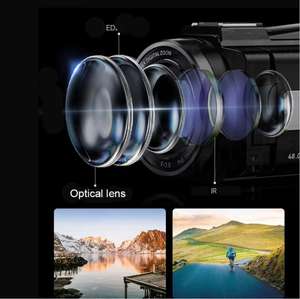 Videocámara Digital Deportiva para Exteriores con Estabilización Electrónica de Imagen HD 5K, Sensor de Imagen CCD para Grabación Portátil, Filtros ROHS - Product Image 3