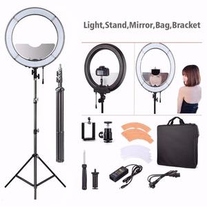 HOSHI 18 pouces 55W RL-18 LED Anneau Lumière Maquillage Lampe Dimmable Éclairage Annulaire Make-up <span class=keywords><strong>artiste</strong></span> <span class=keywords><strong>Vidéaste</strong></span> YouTube Photo - Product Image 2