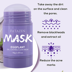 Nhãn Hiệu Riêng Hữu Cơ Cà Tím Đất Sét Mặt Nạ Stick Bán Buôn Mặt Đất Sét Bùn Rắn Màu Xanh Lá Cây Trà Bùn Mặt Nạ Stick Cho Người Lớn 40G - Product Image 4