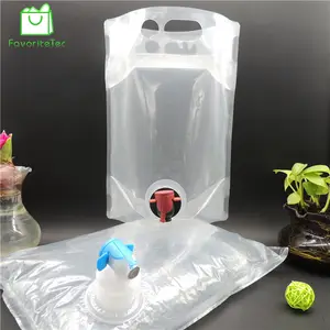 Saco de plástico reutilizável transparente com impressão personalizada, 5 litros