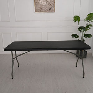 Moderna Tovaglia Impermeabile in Poliestere e Spandex con Bordo Elastico <span class=keywords><strong>per</strong></span> Matrimoni ed Eventi, Copritavolo Rettangolare Lavorato a Maglia <span class=keywords><strong>per</strong></span> Casa - Product Image 3