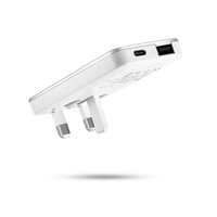 Cargador GaN Ultra Delgado de 20W, 1A1C, Enchufe UK, Adaptador de Pared de Carga Rápida PD QC para Teléfonos Móviles