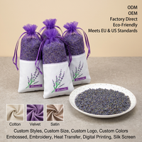 Sacs en coton mousseline bio naturels à cordon personnalisés avec logo imprimé pour l'emballage de la lavande, de la vanille, des épices et des parfums