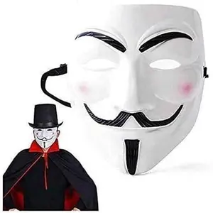 Vendita calda plastica 7.5x6.7 pollici V per maschere in maschera Vendetta per la festa del Festival di Halloween