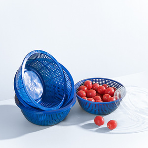 <b>Plastic</b> Fruit <b>Basket</b> Round Easy Drainage Kitchen And Dining Room Use - Product Image 2