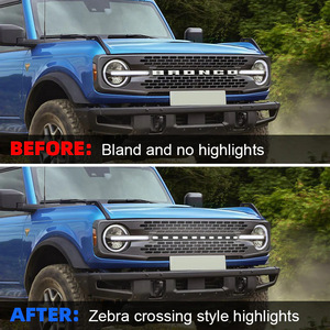 Nueva Tira de Luz Decorativa LED para Parrilla Delantera Estilo Zebra Cross Blanca y Ámbar, IP67 Impermeable, 12V, para <span class=keywords><strong>Bronco</strong></span> 2021 y Posteriores - Product Image 4