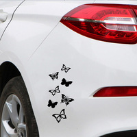 Autocollant papillon holographique pour décoration de carrosserie de voiture, autocollant créatif laser pour vitre arrière, ajustement universel, pour BMW Toyota Honda