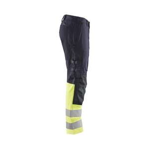 BLAKLADER - 178715128933C60 Pantalon inhérent Multinorm stretch Bleu marine/jaune-Vêtements de travail résistants aux flammes EAN 7330509805220 - Product Image 4