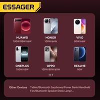 ESSAGER ES-X91 7A 100W Kabel Data Pengisian Cepat USB A ke Tipe-C Berbahan Kain Kepang, Kompatibel Dengan Huawei Samsung Oppo Vivo Xiaomi