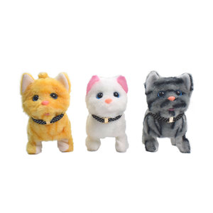 Juguete de Gato de Peluche Eléctrico Simulado con Collar: Camina, Maulla y Mueve la Cola, Mascota Electrónica para Niños - Product Image 6