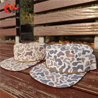 Casquettes Snapback Street Style en gros, imprimé camouflage, casquette de baseball structurée à 5 panneaux avec cordon pour hommes et femmes