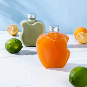 Hot bán sáng tạo của Apple Shaped chai 300ml Smoothie sữa trà nước trái cây Pet nhựa dùng một lần chai - Product Image 1