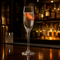 Verres à champagne de 190 ml en gros pour les petits-déjeuners d'hôtel, les bars à cocktails et les services de restauration, personnalisation du logo couleur OEM/ODM