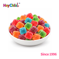 Bonbons en gros personnalisés sous marque privée, bonbons gélifiés en cubes, bonbons gommeux moelleux aux jus de fruits, confiseries sucrées en vrac, fabricant OEM/ODM