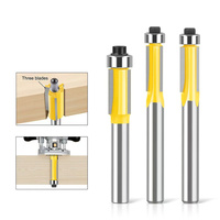 YINGBA Factory Fraise de défonceuse à 3 dents en carbure avec roulement, pour découpe de motifs CNC et finition des bords de stratifié, PVC et bois