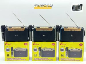 Radio portable solaire FP-397-S-<span class=keywords><strong>M</strong></span> avec double microphone karaoké, haut-parleur Bluetooth, radio 4 bandes AM/FM/SW1-2 et double éclairage LED rechargeable - Product Image 3