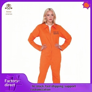 <span class=keywords><strong>Disfraces</strong></span> de Prisionero Naranja para <span class=keywords><strong>Hombre</strong></span> y Niños de <span class=keywords><strong>Halloween</strong></span>, Mono de Prisionero de una Pieza, Uniforme de Recluso - Product Image 3
