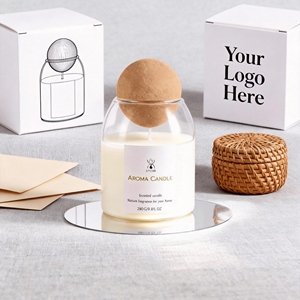 <span class=keywords><strong>Candele</strong></span> Profumate in Sughero a Forma di Sfera di Grande Capacità per Decorazione Interna Senza Fumo - Product Image 4