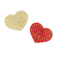 Les nouvelles broches en forme de cœur et boucles de chaussures en strass peuvent être utilisées pour les broches et les boucles de chaussures pour femmes