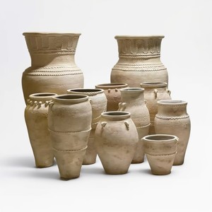 Vaso per <span class=keywords><strong>Fiori</strong></span> Extra-Large in Fibra di Argilla JIN PENG, Contenitore per <span class=keywords><strong>Fiori</strong></span> da Esterno, Resistente al Vento e alla Pioggia, Decorazione Moderna per Giardino - Product Image 1