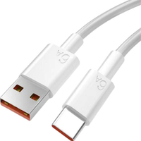 Vente en gros câble de chargeur de téléphone portable 6A 66W USB Type C câble de données pour Samsung Huawei Xiaomi