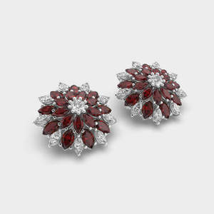 Classic Diamond <b>Stud</b> Earrings with 925 <b>Sterling</b> <b>Silver</b> Luxury Designer Fine Jewelry for Wedding Anniversary Gift - Product Image 2