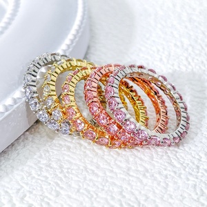 Anillo de Eternidad de Boda Elegante de Diseño Clásico y Sencillo, Anillo de Circonio de Alta Calidad para Mujer - Product Image 2