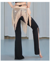 2025 nouvelle danse du ventre Performance porter taille chaîne gland Sequin écharpe Sexy Triangle hanche écharpe accessoire pour la danse orientale