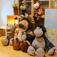 Jouets en peluche adorables : Éléphant, Tigre, Ours, Singe, Girafe, Lion – Animaux de la jungle tendance, doux et personnalisables pour enfants