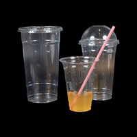 Gobelets en plastique jetables transparents en PET avec logo personnalisé, disponibles en 8oz, 9oz, 10oz, 12oz, 16oz, 20oz, 24oz