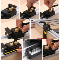 45 Type T-Track avec échelle T-tracks Slot Miter Track 300-800mm Alliage d'aluminium DIY Table Saw Workbench Outils de travail du bois
