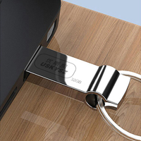 Soporte de anillo Metal USB Flash Drives memoria flash USB 4GB 8GB 16GB 32GB 64GB pendrive personalisables USB memory stick