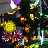 Éclairage décoratif en PVC pour décoration de paysage, de mariage et d'Halloween, LED 3D à fixation murale IP65 pour l'extérieur