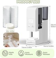 Distributeurs de lingettes humides ABS 500 ml à libération automatique pour maquilleurs professionnels, studio, usine OEM ODM