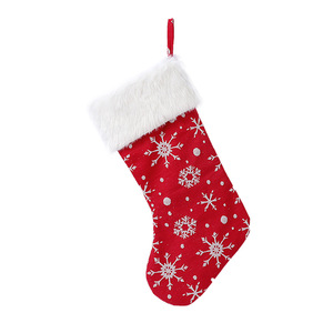 Chaussette de Noël 2026 – Sac cadeau écologique pour bonbons, chaussettes à carreaux de Noël, décoration de Noël pour la maison et le sapin du Nouvel An - Product Image 1