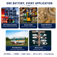 Batterie Sodium-ion 24V 300Ah 7,2 kWh pour Chariot Élévateur Électrique AGV, Petite Machinerie de Construction, Véhicule Récréatif, Marine, avec BMS Intégré, Cycle Profond
