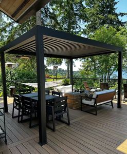 Pérgola de aluminio retráctil para exteriores <span class=keywords><strong>DUODA</strong></span> modelo 888 con sistema de toldo de techo plegable resistente al agua y fácil de montar - Product Image 1