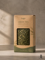 Boîte de présentation en carton avec fenêtre, vente en gros, boîte tube de haute qualité pour thé matcha en vrac, logo personnalisé, fournisseur OEM