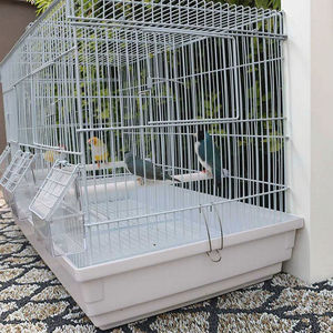 Jaula de Cría para Pájaros Portátil de Metal Blanco Dayang Estilo Moderno con Patrón Sólido y Separador de Seda de Jade Construcción en Hierro - Product Image 5