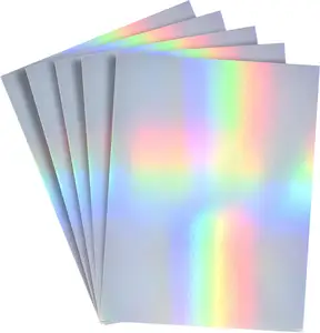 Custom printing holographic ghost Halloween style waterproof vinyl stickers rainbow foil paper for car decor women men