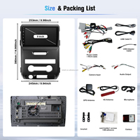 Unidad Principal para Auto con Pantalla Táctil de 9 Pulgadas, 2 Din, CarPlay, Android Auto, para Ford F150, Bluetooth, 4G, WiFi, Radio FM, SWC, GPS, Navegación