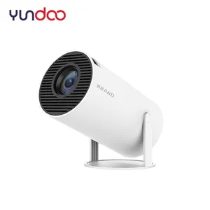 YUNDOO proyektor pintar Mini Home Theater, proyektor saku LCD portabel 220 warna putih HY300 ANSI proyektor Android 12