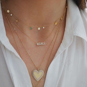 สร้อยคอเงินแท้ 925 ชุบทอง 18k ประดับเพชร CZ ทรงกลมเจียระไนแบบบริลเลียนท์ สำหรับผู้หญิง - Product Image 2