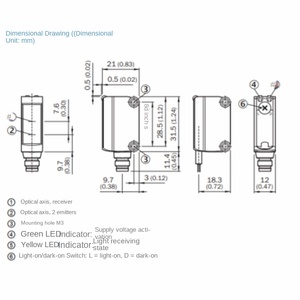 GL6-P4212 Đức bị bệnh hiện đại nhựa không thấm nước cảm biến quang điện New Original gương phản chiếu cho tự động hóa thiết bị - Product Image 5