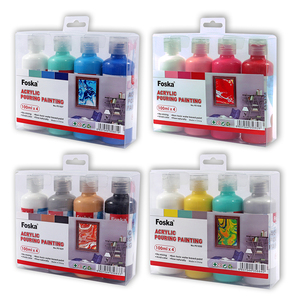 Foska 100ml 4 <strong>Pastel</strong> Colors Acrylic Pouring <strong>Paint</strong> with Large Volume for Canvas Paper Wood and More - Product Image 3
