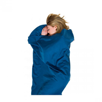 Doublure de camping en soie de coton lavable et ultralégère personnalisée Drap de voyage portable en polyester emballé dans un sac pour l'extérieur