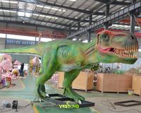 Model Animatronik T-Rex Tyrannosaurus Realistis yang Dapat Disesuaikan dengan Silikon & Baja untuk Tempat Penitipan Anak & Taman Petualangan